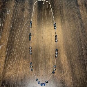 Blue beaded necklace